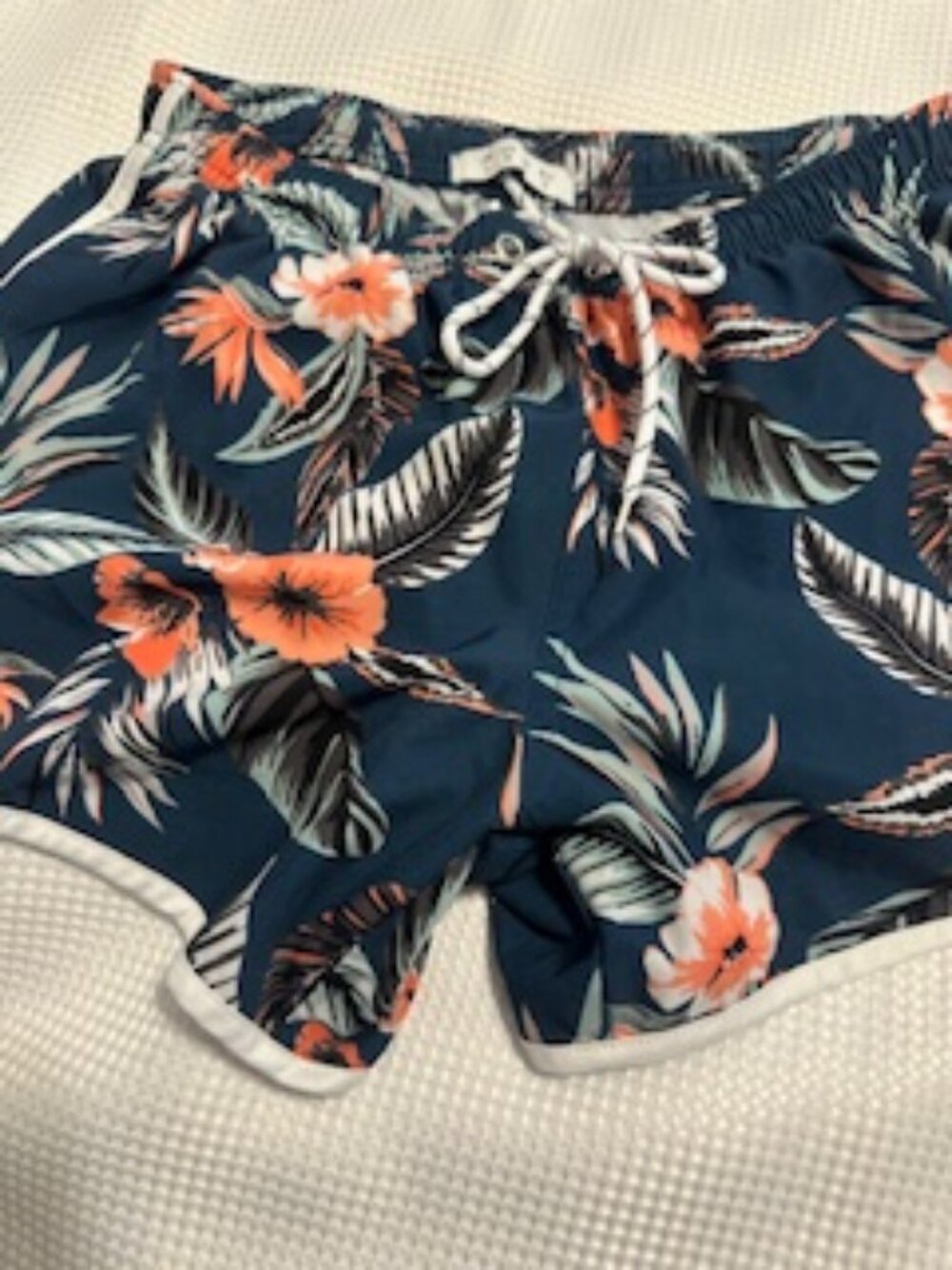 Tropical print nylon shorts Sz S